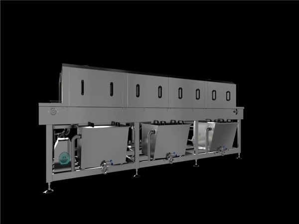廠家直銷洗箱機，食品周轉箱清洗機，效率高能耗低能隧道式洗箱機，質保一年