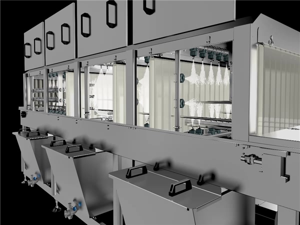 清洗、烘干、消毒洗筐機(jī)，周轉(zhuǎn)箱清洗機(jī)