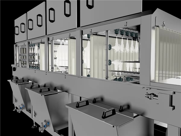 清洗、烘干、消毒洗筐機(jī)，周轉(zhuǎn)箱清洗機(jī)