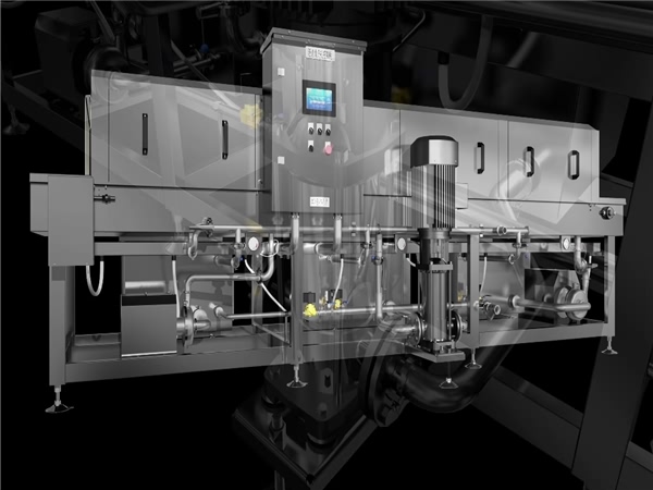 塑料筐清洗機械，可調(diào)高壓水清洗設備，周轉箱清洗機