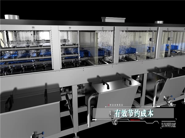 生產洗箱機，洗筐機，食品周轉箱清洗機