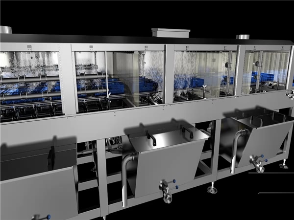 洗筐機，周轉箱清洗機，清洗機，噴淋式清洗機