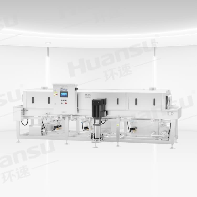 醬菜周轉(zhuǎn)箱清洗機(jī) 連續(xù)式清洗同時完成殺菌